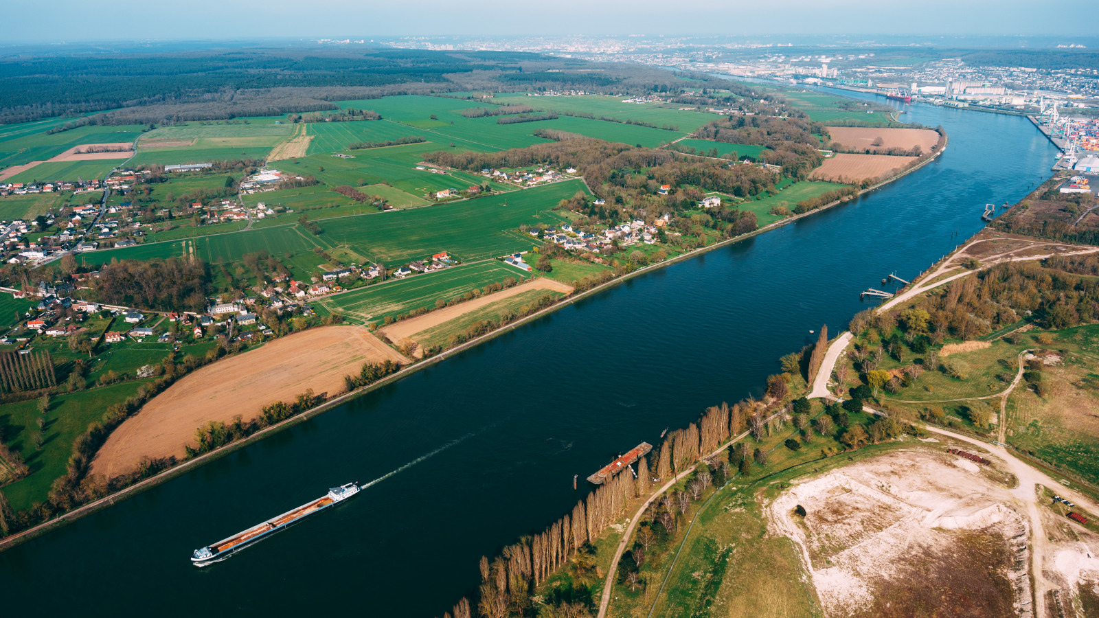 peniche fluvial Saint-Maur station de transit sediments de dragage