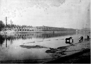 Vue de la construction des magasins généraux à Paris Austerlitz
