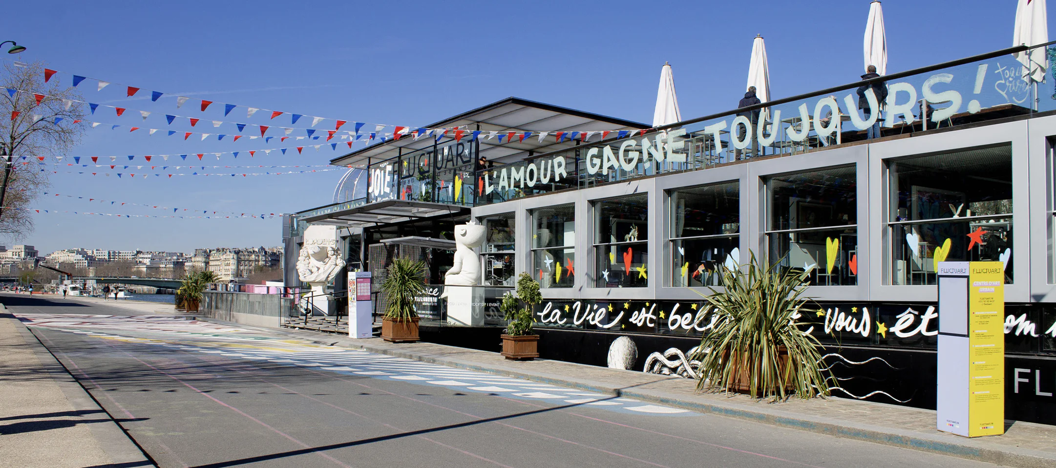 Vue de la barge Fluctuart