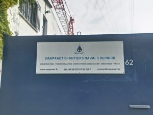 Panneau chantier naval nort VANPRAET
