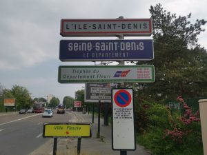 Panneau indiquant l'Île-Saint-Denis