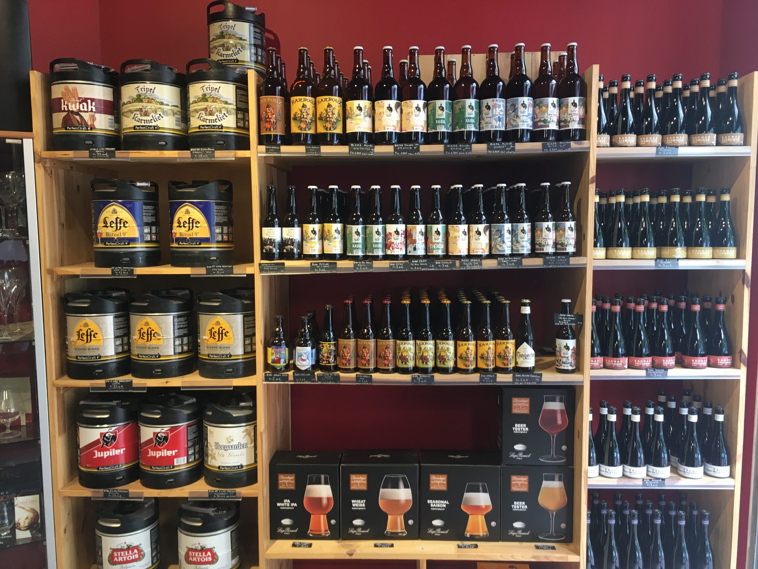 Divers bières artisanales