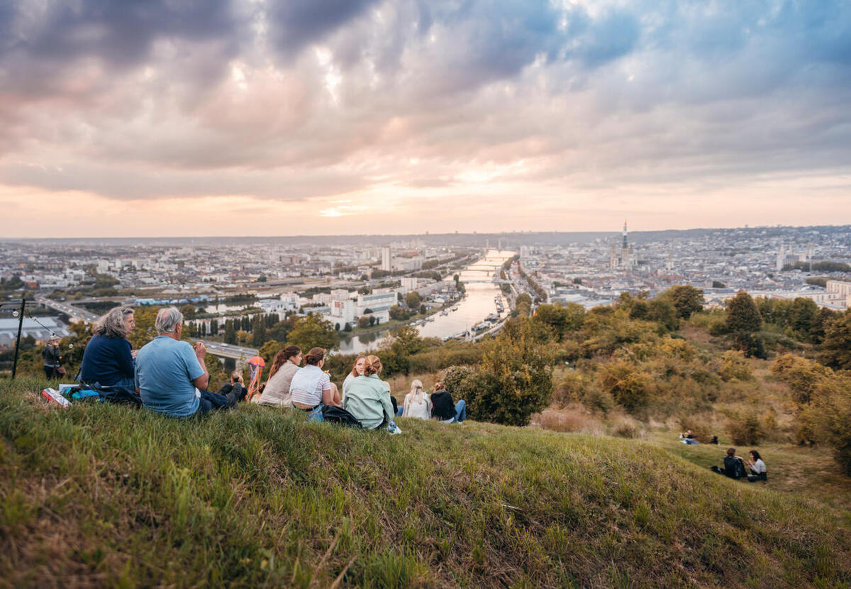 Photo du panorama depuis la Côte Sainte-Catherine à Rouen