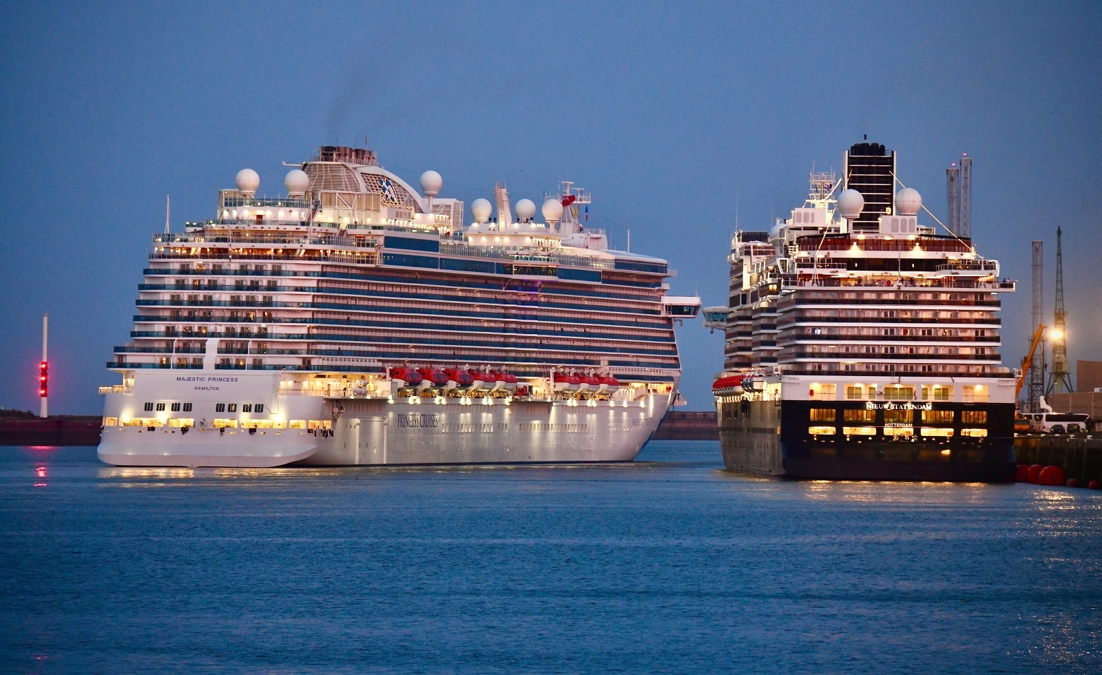 Escale inaugurale du paquebot de croisière Majestic Princess au Havre.
